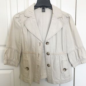 ANN TAYLOR KHAKI BOYFRIEND SPRING JACKET